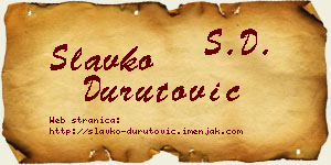 Slavko Durutović vizit kartica